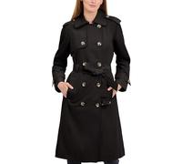 LONDON FOG Femme L721585R93-Pn Trench 3/4 avec ceinture. Trench - Noir - Taille L