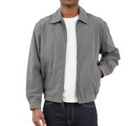 LONDON FOG Auburn Veste de Golf zippée sur Le Devant (Tailles Standard et Grandes) légère en Coton, Fer, 4XL Homme