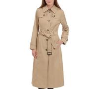 LONDON FOG Single Breasted Long Trench Coat with Epaulettes and Belt Trenchcoat, Br Khaki, XL Femme
