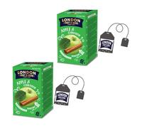 London Fruit® | Infusion Pomme et Cannelle Sans Caféine | Tisane Fruits et Épices Pomme et Cannelle - 2 x 20 Sachets (80 Gr)