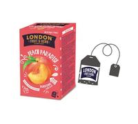 London Fruit® | Tisane Pêche et Citronnelle | Infusion de Fruits Sachets Uniques Naturellement Sans Caféine - 20 Filtres (40 Gr)