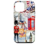 London Icons Collage with Guard, Phone Booth & Big Ben Coque pour iPhone 12 Mini