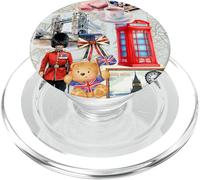 London Icons Collage with Guard, Phone Booth & Big Ben PopSockets PopGrip pour MagSafe