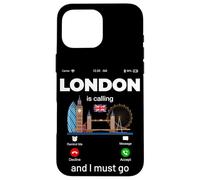 London Is Calling & I Must Go Illustration Graphic Designs Coque pour iPhone 16 Pro Max