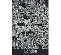 London: Journal de Voyage | 120 pages lignées | Cadeau parfait pour les amoureux de voyages | Format 15,2 x 22,9 cm | Carte Noir et Blanc | London Grande-Bretagne