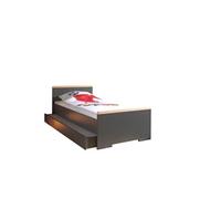 Vipack London Lit Gris 90x200cm + Lit Gigogne