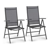 London Lite chaise pliante ensemble de 2 56,5 x 107 x 68 cm ComfortMesh aluminium