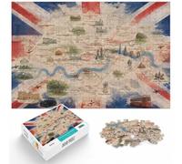 London Map Puzzle 1000 Pièces, Cadeau Nouvel an, 1000pcs (40x28cm) | Pour les w nds tranquilles : ce puzzle 1000 pièces pour adultes convient aux amateurs d'images détaillées.