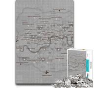 London Map Puzzle Adulte 1000pcs (52x38cm) Loisir | Choisissez un cadeau pour passionné de puzzles pour les journées cocooning, pour se détendre.