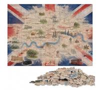 London Map Puzzle pour Adultes 1000 pièces | Un moment puzzle à partager - une méthode de montage claire seul ou à plusieurs.