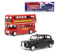 London Modèle de Voiture Bus, Rouge en Alliage Jouet Diecast Autobus Véhicules Moule, Mini Jouet de Bus pour Enfant,Jouets de Pull Back Buses,Les GarçOns Et Les Filles, Cadeau De FêTe d'anniversaire