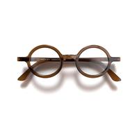 LONDON MOLE Lunettes Lunettes de lecture Moley | Lunettes rondes | Lecteurs sympas | Lunettes de lecture élégantes | Hommes Femmes Unisexe | Marron transparent | + grossissement 1.5
