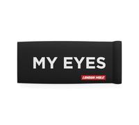LONDON MOLE® Pochette à lunettes | Design audacieux du slogan « MY EYES » | Étui souple et compact avec fermeture à ressort pour lunettes de lecture, bloqueurs de lumière bleue et lunettes de soleil