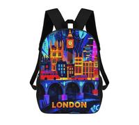 London Neon Nights - Vibrant Cityscape Art Sacs À Dos Pour Enfants, Sac À Dos Scolaire, Sac À Dos Imprimé En 3D Pour Enfants, Sac À Dos De Voyage, Sac À Livres, Sac D'école Pour Enfants 17inch