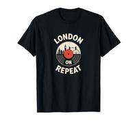 London on Repeat Vinyl Skyline Art T-Shirt