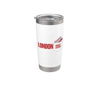 London Pocket Edition Red Bus Design Funny London Souvenir Gobelet isotherme en acier inoxydable double paroi