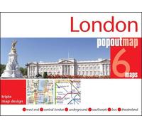 London PopOut Map - 3 pop up maps in 1 pocket size format: pop up city map and tube map of London