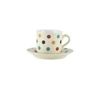 London Pottery Service à thé en porcelaine avec passoire à thé pour thé/café, tasses et soucoupes pour 1 personne, assiettes, bols et tasses (mulispot, tasse et soucoupe ivoire)