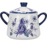 London Pottery - Sucrier (céramique, 13 x 8 x 10 cm), couleur : bleu