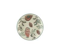 London Pottery Théière à thé de l'après-midi, service de vaisselle, bol et assiette de cuisine en céramique, vaisselle de service en porcelaine en relief (assiette hibou)