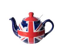 London Pottery Théière avec infuseur en céramique peinte à la main Motif Union Jack Édition limitée 600 ml