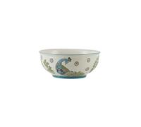 London Pottery Théière en céramique pour le thé de l'après-midi, ensemble de vaisselle de qualité supérieure, assiettes et bols de cuisine en porcelaine en relief (bol à soupe paon)