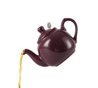 London Pottery Théière rustique avec infuseur, en céramique, violet, 2 tasses (600 ml)