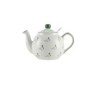 London Pottery Théière, tasse et soucoupe, assiettes et bols en céramique, ensemble de 7 pièces, assiettes creuses, assiettes à salade, plats et bols à riz (canard, théière avec infuseur)