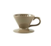London Pottery V60 - Filtre à café manuel en porcelaine - Convient pour verser du café au bureau, à l'extérieur et à la maison (caramel)