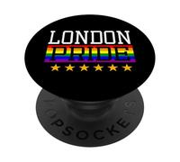 London Pride England Drapeau Arc-en-Ciel Gay Lesbienne Queer LGBT PopSockets PopGrip Adhésif