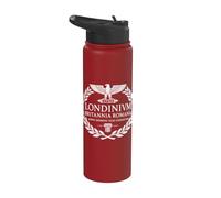 London Roman Brittany Since 46AD Aigle latin imprimé blanc Stainless Steel Insulated Water Bottle