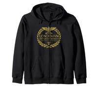 London Roman Brittany Since 46AD Aigle Latin Vieilli Gold Print Sweat à Capuche