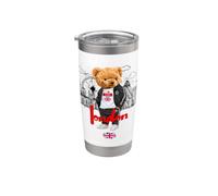 London Royal Teddy Bear Bad Boy Illustration graphique Anime Gobelet isotherme en acier inoxydable double paroi