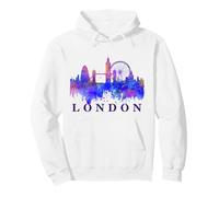 London Skyline Graphic Design Splash T-Shirt Travel London Sweat à Capuche