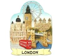 London Skyline Scenic Fridge Magnet Tower Bridge Big Ben Bus London Eye St Pauls Cadeau souvenir