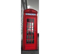 London - Slim-Poster - Red Phonebox + 1 paquet de tesa Powerstrips® - Contenu 20 pièces