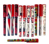 London Souvenir - Lot de 12 Stylos à Capuchon London Landmark et Union Jack - Cadeau Britannique avec Icônes de Londres