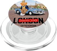 London Stories with Classic Teddy Bear in London Cityscape PopSockets PopGrip pour MagSafe