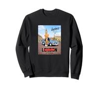 London Stories with Classic Teddy Bear in London Cityscape Sweatshirt