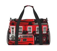London Street Sac de voyage à main - Grand sac fourre-tout réutilisable, parfait pour les activités de plein air, le sport, le camping et les courses, noir, One Size