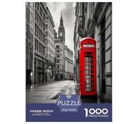 London Street Scène Puzzles 1000 Pièces Cadeau Unique Jeu Éduchatif Défi Jouet À De Qualité Supérieure Peinture Art pour Adultes Et Enfants 70x50cm/1000pcs