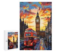 London Sunset with Big Ben Puzzle 1000 Pièces Educa Jouet en Bois Cadeau Unique Décoration Intérieure Jeu Éducatif Challenge Toy Adultes Et Enfants À Partir De 14 Ans 1000 PCS