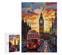 London Sunset with Big Ben Puzzle 1000 Pièces Educa Jouet en Bois Cadeau Unique Décoration Intérieure Jeu Éducatif Challenge Toy Adultes Et Enfants À Partir De 14 Ans 300 PCS