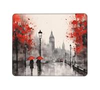 London Tapis de souris de jeu vintage romantique avec bords cousus base en caoutchouc antidérapant pour ordinateur portable 30 x 25 cm