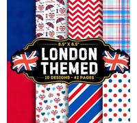 London Themed Scrapbook Paper: 10 Of Britain Themed Craft Papers 8.5" x 8.5" For Scrapbooking, Mixed Media, Origami, Wrapping Paper, Junk Journaling, Decoupage, DIY, Card Crafting, And More