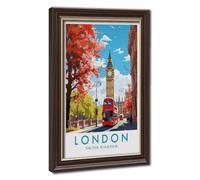 London Travel, United Kingdom Travel Decor (2) Poster sur toile pour chambre à coucher, bureau, chambre, cadeau 50,8 x 76,2 cm (L x l)