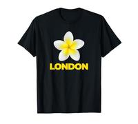 London Tropical Yellow Frangipani Flower Minimalist City T-Shirt