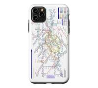 London UK Metro Train Railway - Carte de Route Souvenir Europe Coque pour iPhone 11 Pro Max