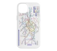 London UK Metro Train Railway - Carte de Route Souvenir Europe Coque pour iPhone 14 Plus