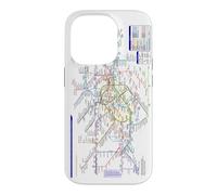 London UK Metro Train Railway - Carte de Route Souvenir Europe Coque pour iPhone 14 Pro